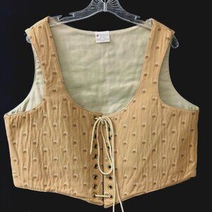 Renaissance Tan Bodice Reversible Boned New Approx. Sz 24